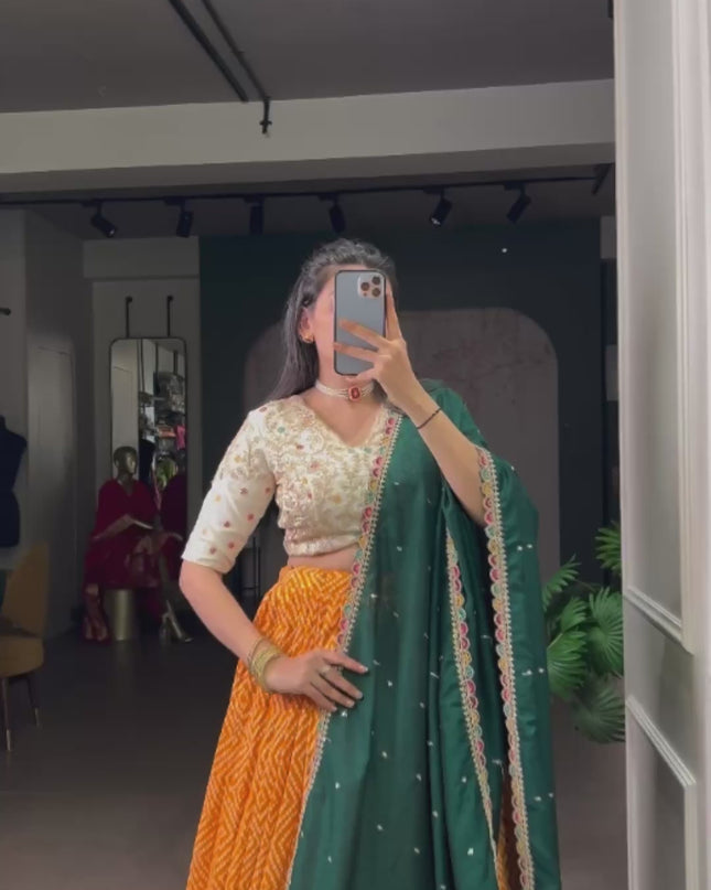 WMN 1416 Pink Rayon Printed Festival Lehenga Choli