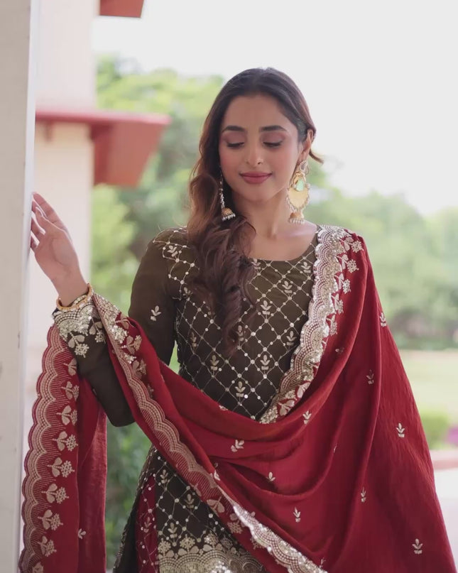 Moni 1226 Vichitra Silk Designer Eid Special Sharara Suit