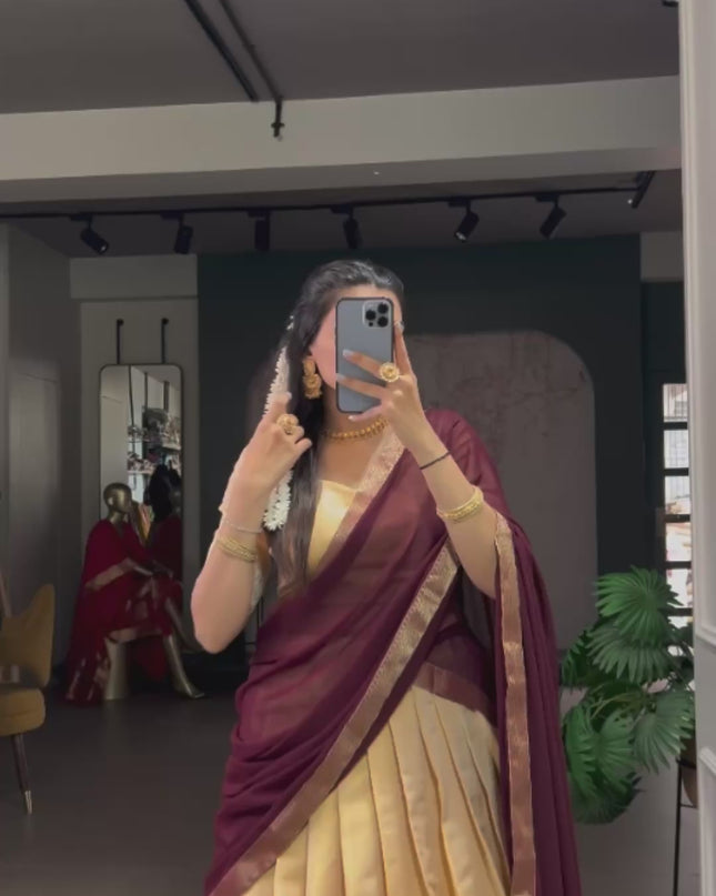 WMN 2002 Kanchipuram Zari Weaving Lehenga Choli 2026