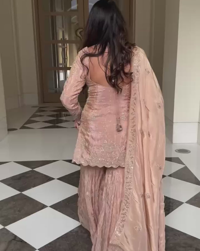Deepika 5977 Silk Thread Sequnce Eid Special Sharara Suit