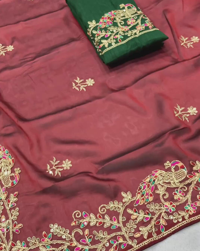 Kiara Asopalav Rangoli Silk Embroidery Wedding Saree