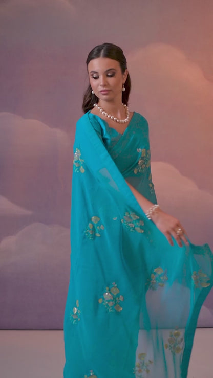Sanjana Lifestyle Astha 14159 Georgette Silk 7012 Daily Wear Saree