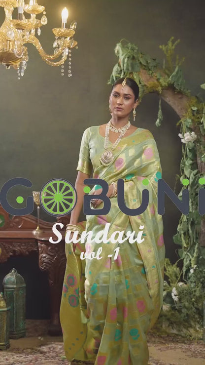 Gobuni Sundari Vol 1  Zhallar Work 1903 Party Wear Saree