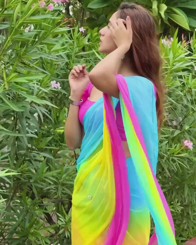 WMS Georgette Handwork Padding Saree Collection 2026