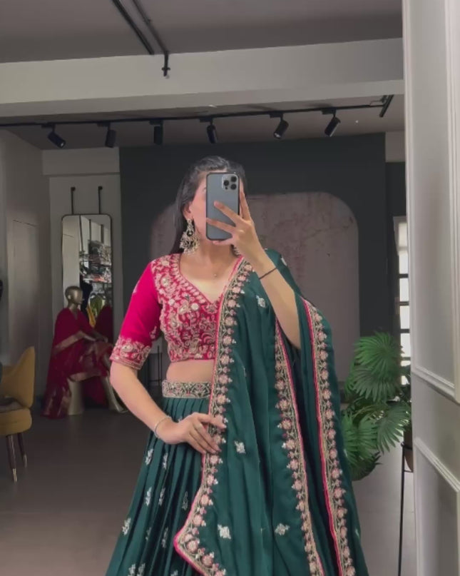 WMN 1449 Silk Satin Wedding Lehenga Choli Collection