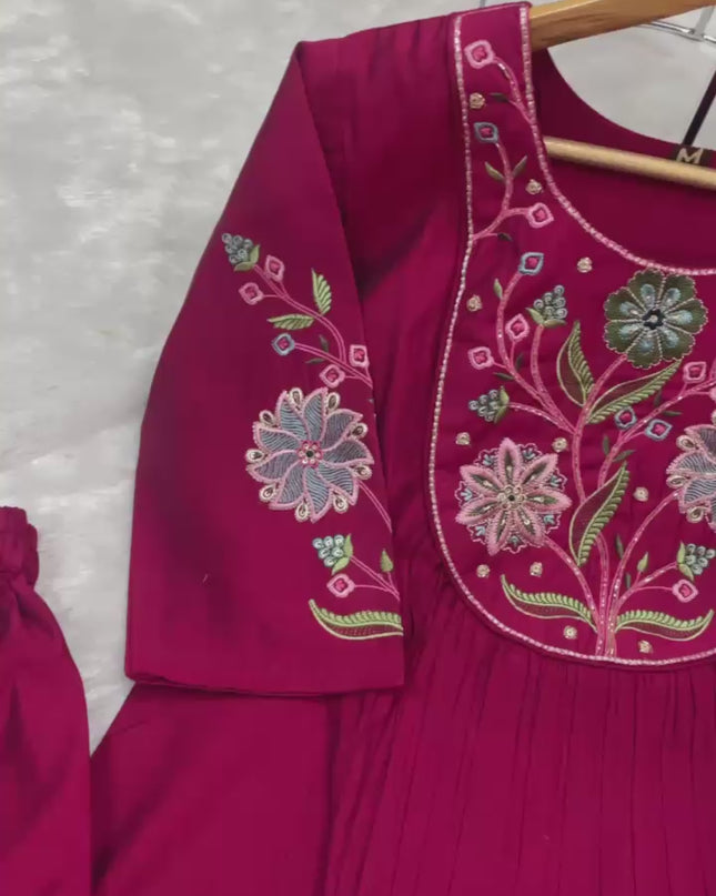 Lila 136 Rani Roman Silk Anarkali Readymade Suit