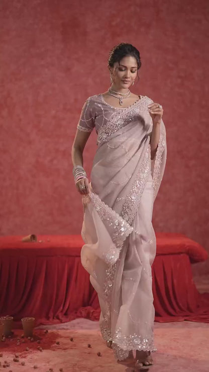 Sulakshmi Ambika pure Weave Baby Pink Color 4208 Carnival Wear Saree