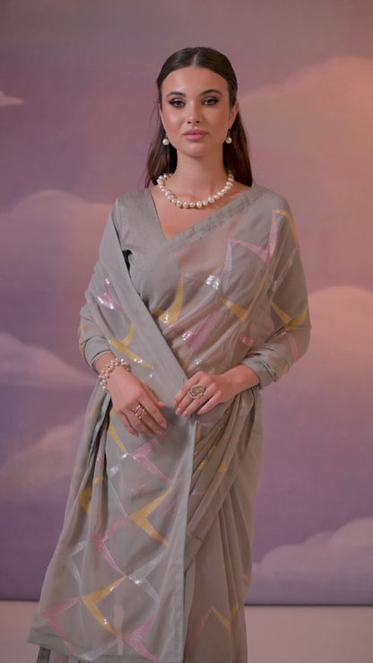 Sanjana Astha 14159 Georgette Silk 7010 Daily Wear Saree Collection