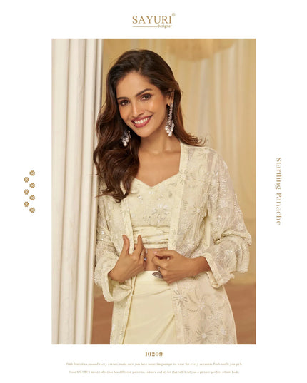 Sayuri Kanika Georgette Embroidery Party Wear Indo Western