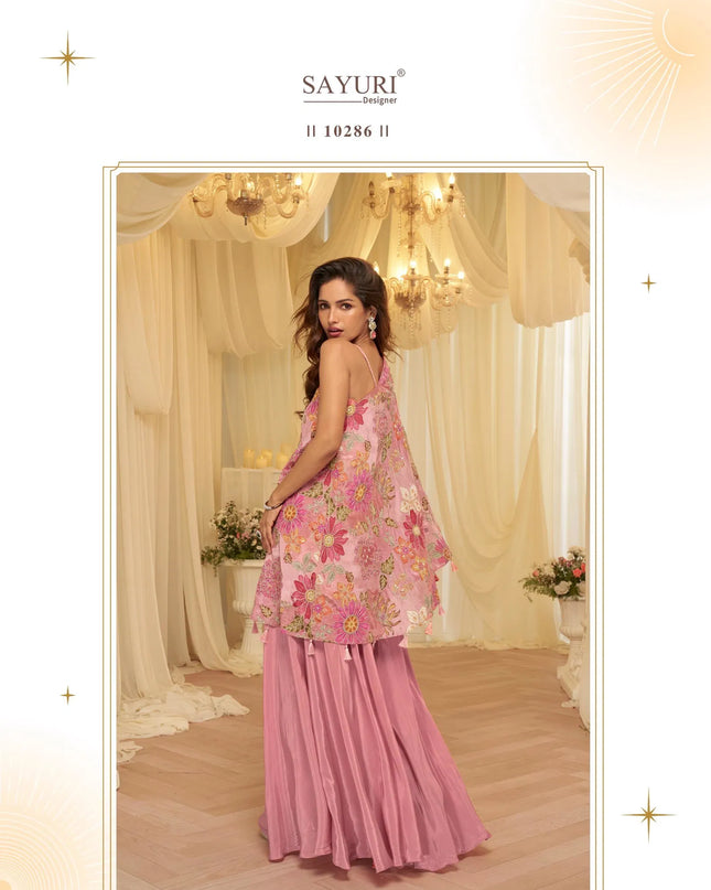Sayuri Tamanna Pink Viscose Designer Indo Western 2026