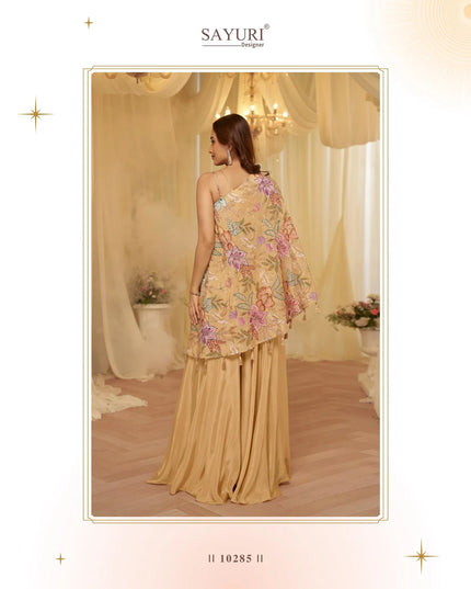 Sayuri Tamanna Cream Viscose Party Wear Indo Western