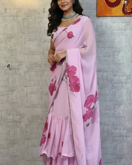 SBD 1805 Faux Georgette Digital Printed Lehenga Saree