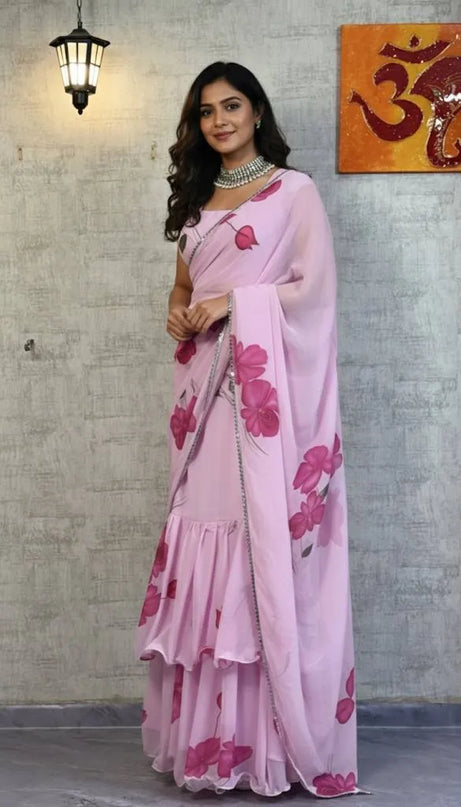 SBD 1805 Faux Georgette Digital Printed Lehenga Saree