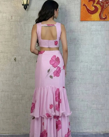 SBD 1805 Faux Georgette Digital Printed Lehenga Saree